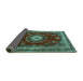 Sideview of Persian Turquoise Traditional Rug, tr1395turq