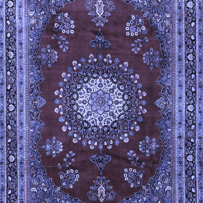 Machine Washable Persian Blue Traditional Rug, wshtr1395blu