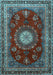 Machine Washable Persian Light Blue Traditional Rug, wshtr1395lblu