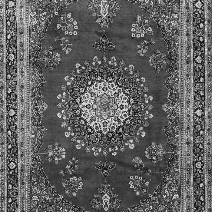 Serging Thickness of Machine Washable Persian Gray Traditional Rug, wshtr1395gry