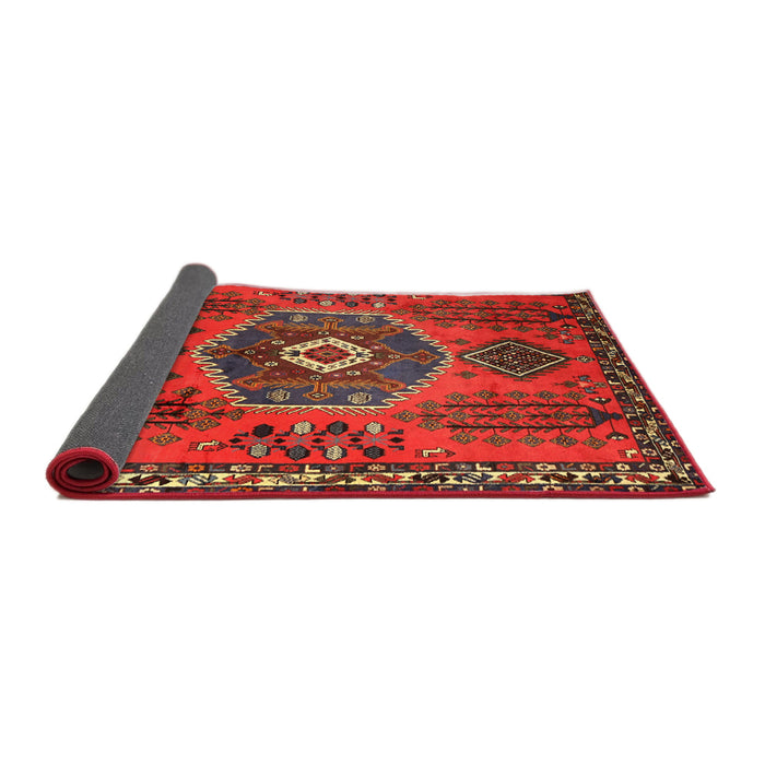 Sideview of Traditional Sienna Brown Persian Rug, tr1396