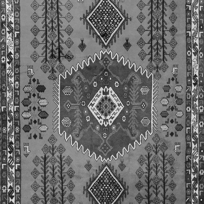 Serging Thickness of Machine Washable Persian Gray Traditional Rug, wshtr1396gry