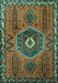 Machine Washable Persian Turquoise Traditional Area Rugs, wshtr1396turq