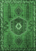 Machine Washable Persian Emerald Green Traditional Area Rugs, wshtr1396emgrn