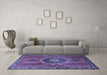 Machine Washable Persian Blue Traditional Rug in a Living Room, wshtr1396blu