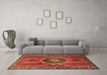 Machine Washable Persian Brown Traditional Rug in a Living Room,, wshtr1396brn