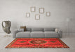 Machine Washable Persian Orange Traditional Area Rugs in a Living Room, wshtr1396org