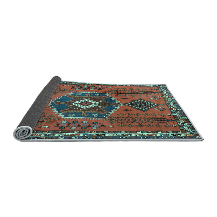 Sideview of Persian Light Blue Traditional Rug, tr1396lblu