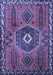 Machine Washable Persian Blue Traditional Rug, wshtr1396blu