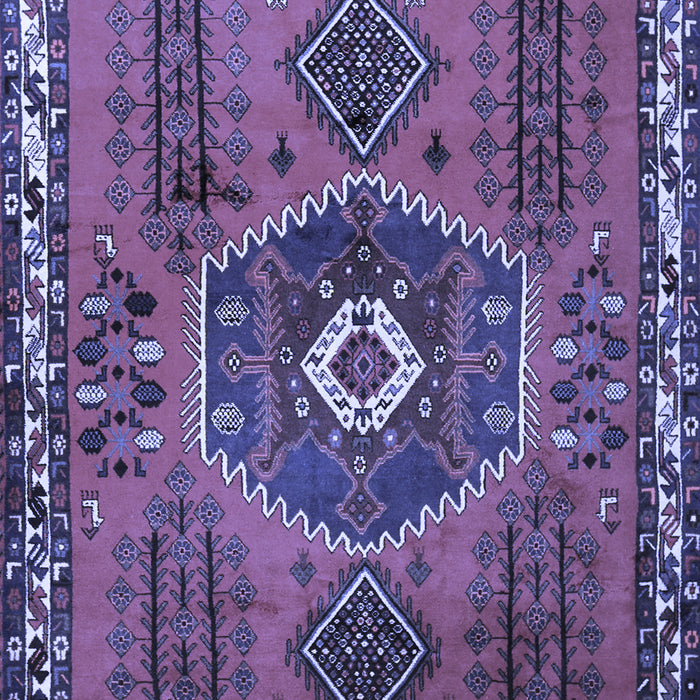 Machine Washable Persian Blue Traditional Rug, wshtr1396blu