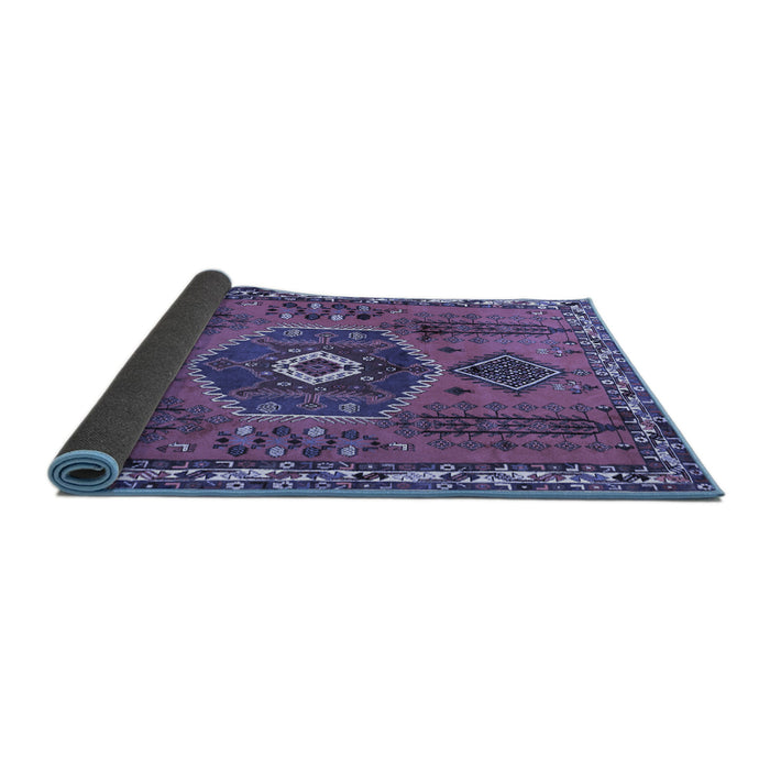 Sideview of Persian Blue Traditional Rug, tr1396blu