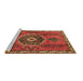 Sideview of Machine Washable Persian Brown Traditional Rug, wshtr1396brn