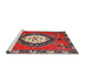 Sideview of Machine Washable Traditional Red Rug, wshtr1397