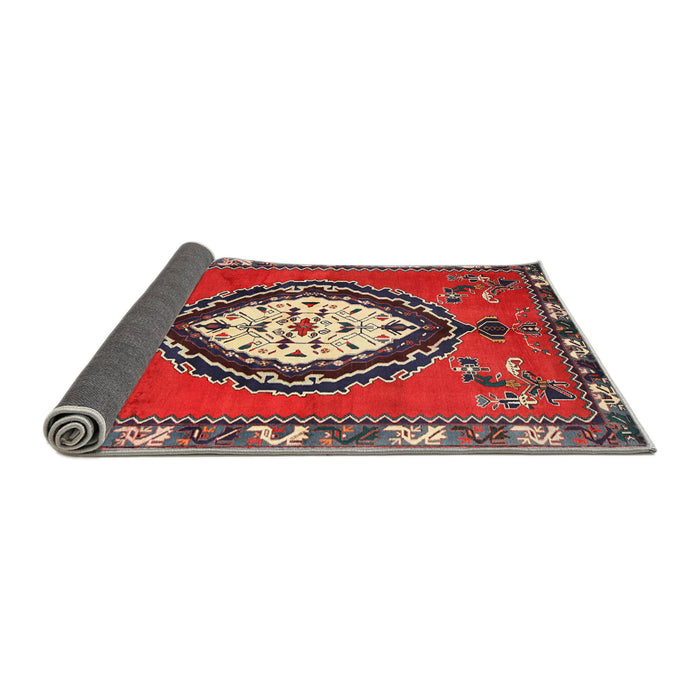 Sideview of Traditional Red Medallion Rug, tr1397