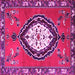 Square Medallion Pink Traditional Rug, tr1397pnk