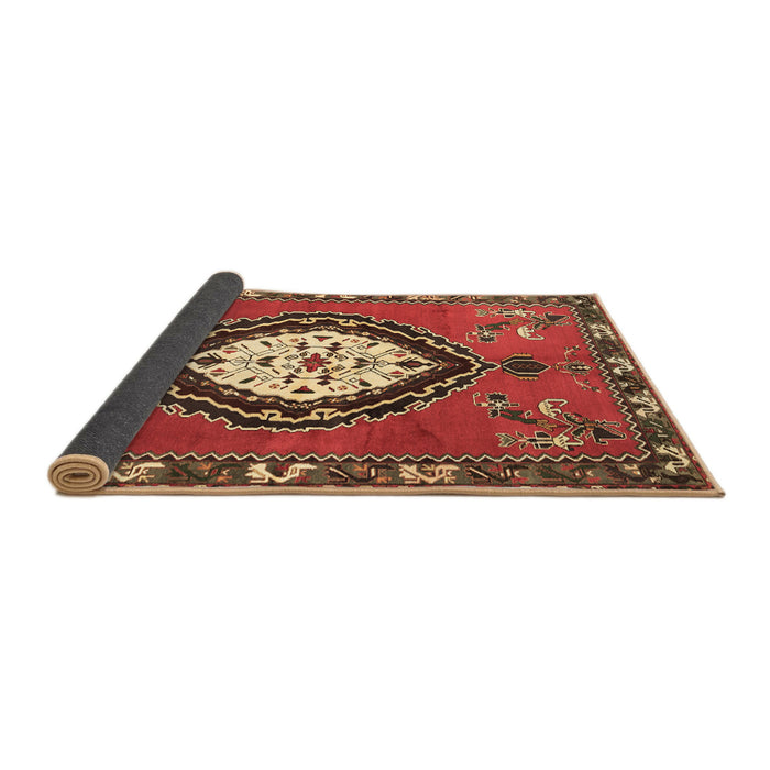 Sideview of Medallion Brown Traditional Rug, tr1397brn