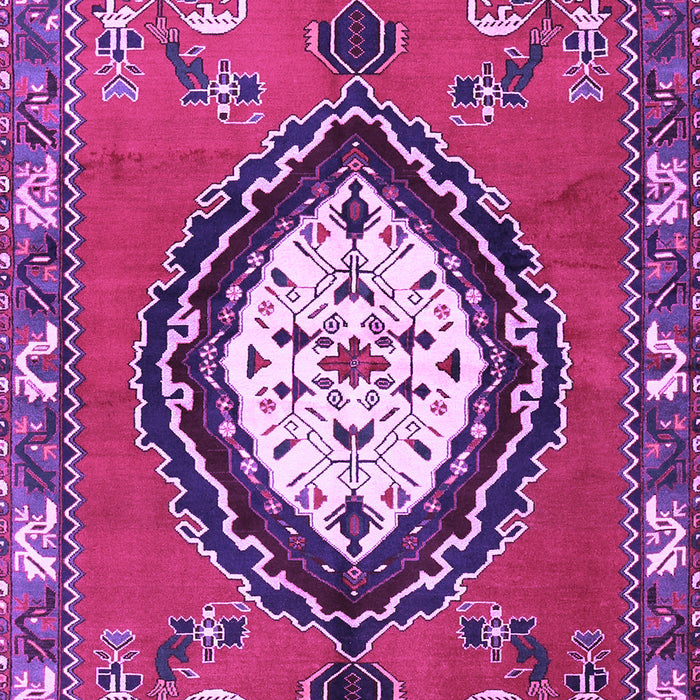 Medallion Purple Traditional Rug, tr1397pur