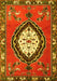 Medallion Yellow Traditional Rug, tr1397yw