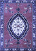 Medallion Blue Traditional Rug, tr1397blu