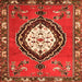 Serging Thickness of Medallion Orange Traditional Rug, tr1397org