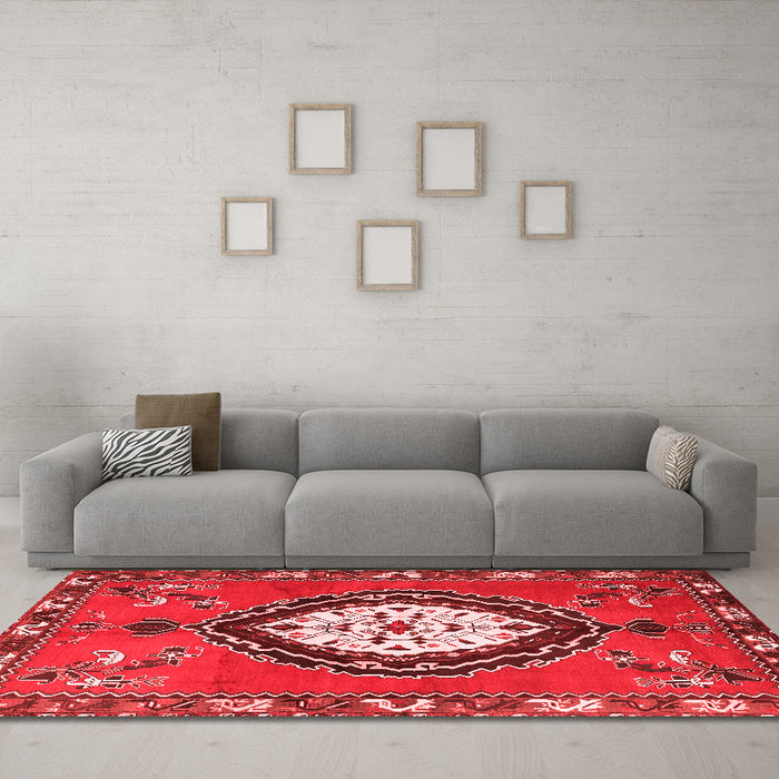 Traditional Red Washable Rugs