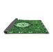 Sideview of Medallion Emerald Green Traditional Rug, tr1397emgrn