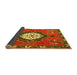 Sideview of Medallion Yellow Traditional Rug, tr1397yw