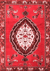 Medallion Red Traditional Rug, tr1397red