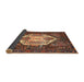 Sideview of Traditional Orange Brown Persian Rug, tr1398