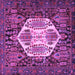 Square Persian Purple Traditional Rug, tr1398pur