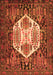 Serging Thickness of Machine Washable Persian Orange Traditional Area Rugs, wshtr1398org