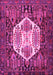 Machine Washable Persian Pink Traditional Rug, wshtr1398pnk