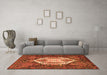 Machine Washable Persian Orange Traditional Area Rugs in a Living Room, wshtr1398org