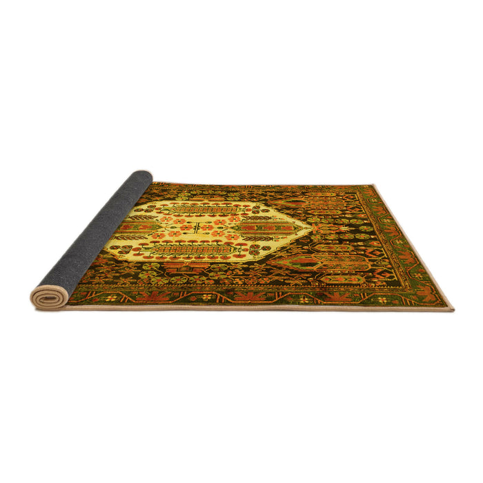 Sideview of Persian Yellow Traditional Rug, tr1398yw