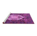 Sideview of Machine Washable Persian Purple Traditional Area Rugs, wshtr1398pur