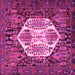 Square Persian Pink Traditional Rug, tr1398pnk