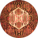 Machine Washable Persian Orange Traditional Area Rugs, wshtr1398org