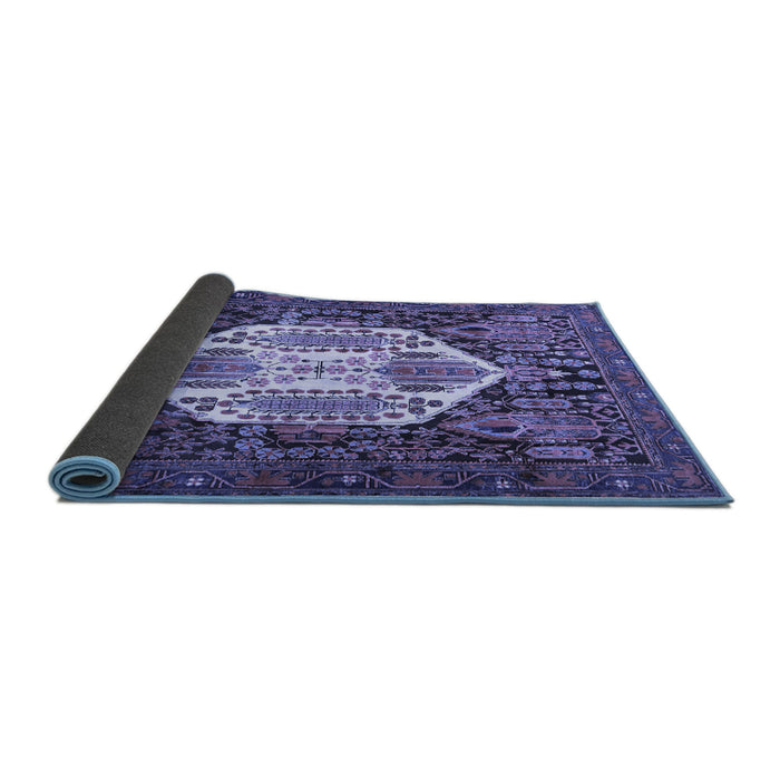 Sideview of Persian Blue Traditional Rug, tr1398blu