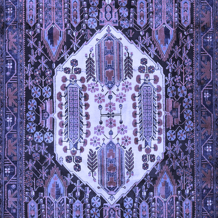 Machine Washable Persian Blue Traditional Rug, wshtr1398blu