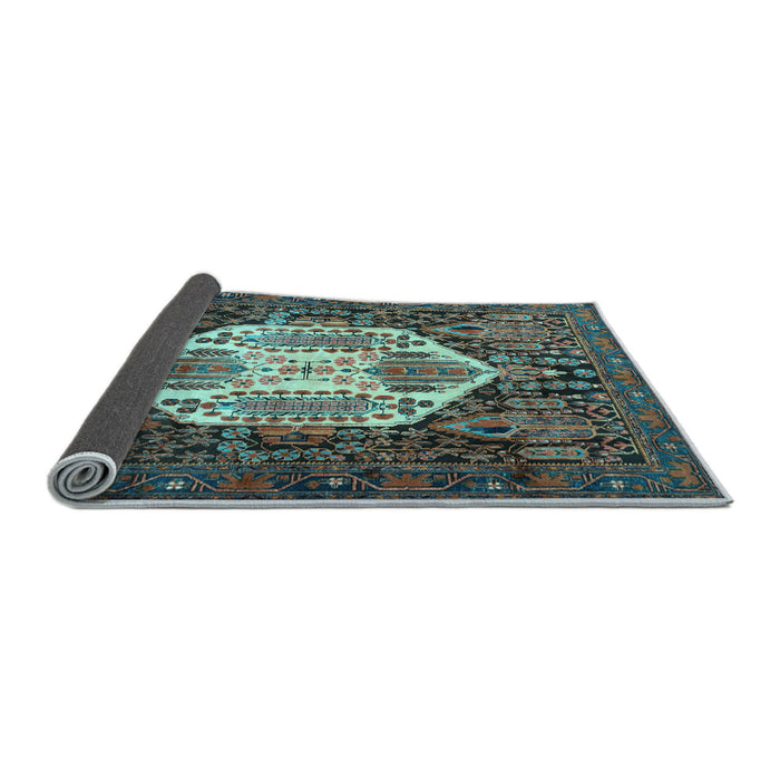 Sideview of Persian Light Blue Traditional Rug, tr1398lblu