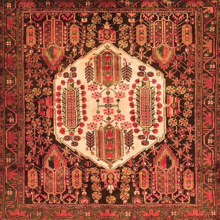 Serging Thickness of Persian Orange Traditional Rug, tr1398org