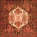 Serging Thickness of Persian Orange Traditional Rug, tr1398org