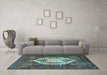 Machine Washable Persian Light Blue Traditional Rug in a Living Room, wshtr1398lblu