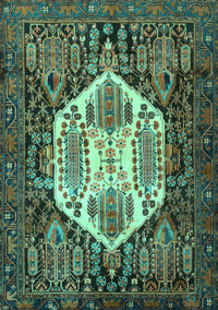 Persian Turquoise Traditional Rug, tr1398turq