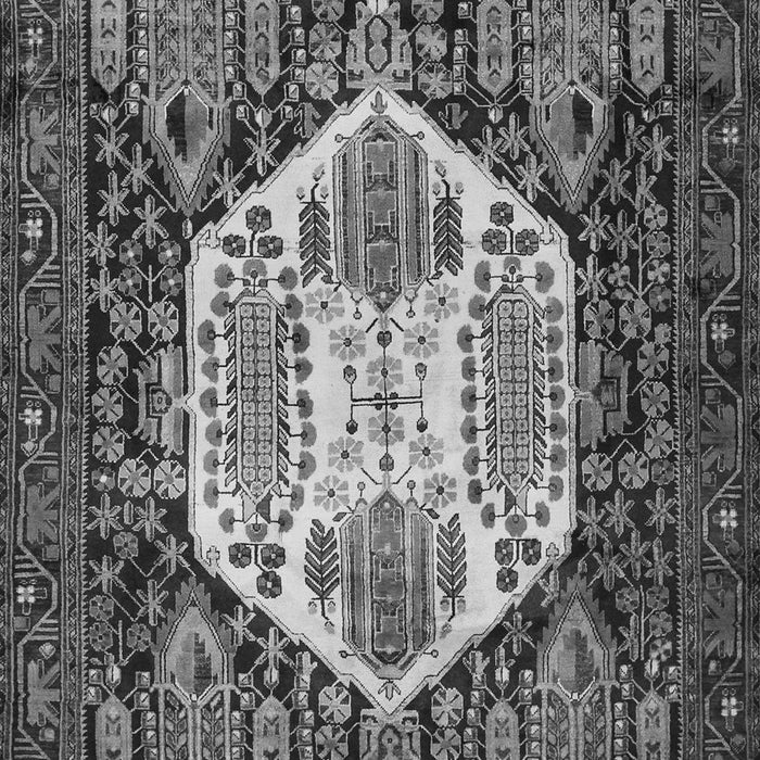 Serging Thickness of Machine Washable Persian Gray Traditional Rug, wshtr1398gry