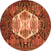 Square Persian Orange Traditional Rug, tr1398org