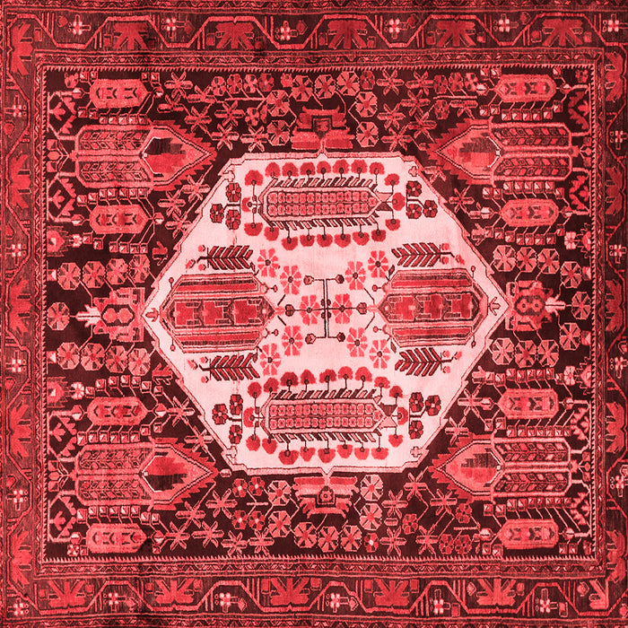 Machine Washable Persian Red Traditional Rug, wshtr1398red