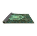 Sideview of Persian Turquoise Traditional Rug, tr1398turq