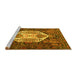 Sideview of Machine Washable Persian Yellow Traditional Rug, wshtr1398yw