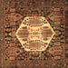 Square Machine Washable Persian Brown Traditional Rug, wshtr1398brn